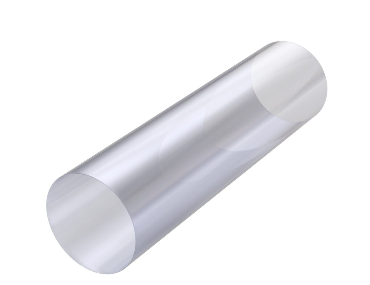 Transparent FEP heat-shrink sleeve showing optical clarity